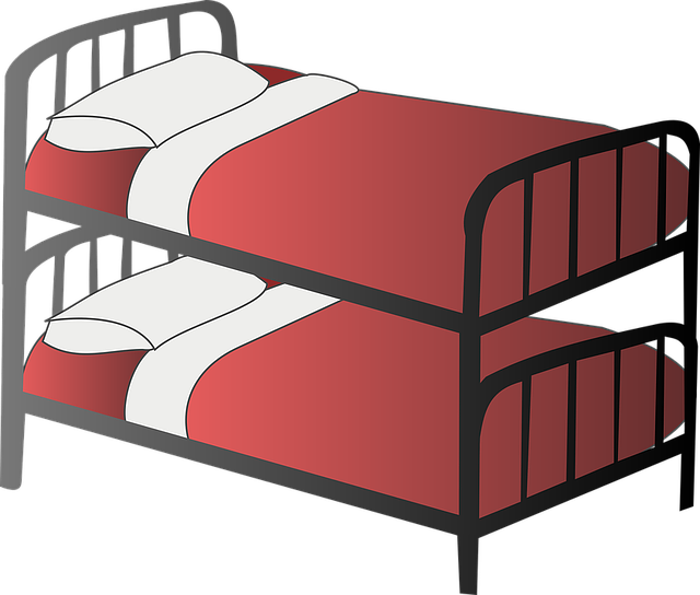 patrová postel červená